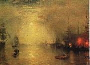 Joseph Mallord William Turner Keelman Heaving in Coals by Night Sweden oil painting artist